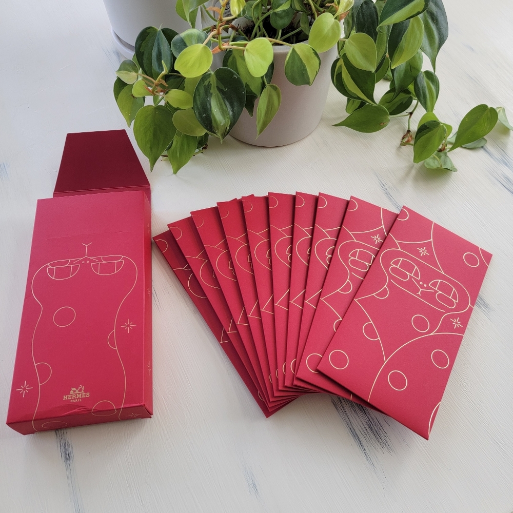 Hermès Set of 10 Chinese Lunar New Year Red Envelopes | Year of the Snake 2025